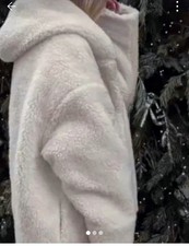 Cappotto Teddy Bianco Con
