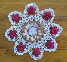Vintage 13" uncinetto bianco