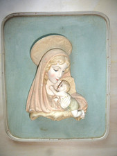 Quadro capoletto anni '50 Madonna con bambino