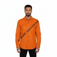 Camicia uomo arancione fatta a