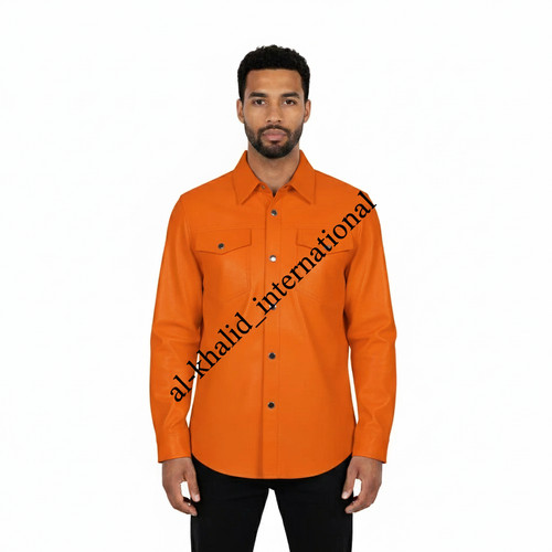 Camicia uomo arancione - , fatta