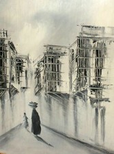 Dipinto a olio figure astratte