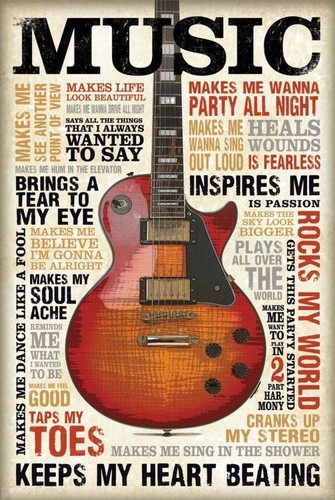 Poster vintage musica - vintage, stampa