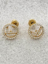 Orecchini FENDI logo F oro