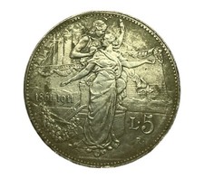 Moneta lire argento - 5,