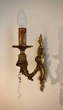 2 APPLIQUE a gocce di cristallo. Flora. Italia. Periodo, anni '50