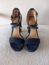 Sandali con tacco in pelle blu Michael Kors 