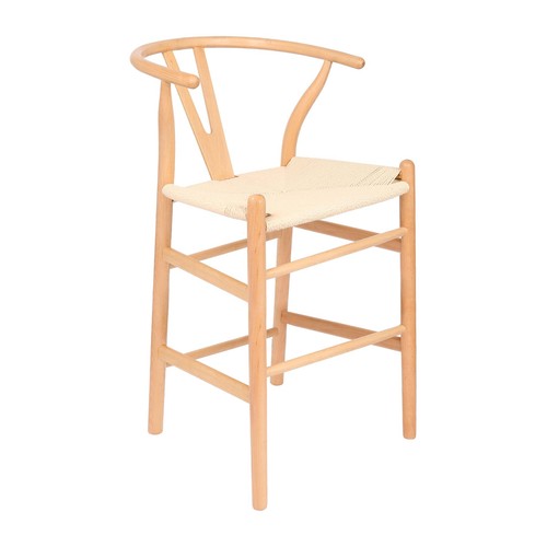 Wooden scandi style bar stool - wooden,