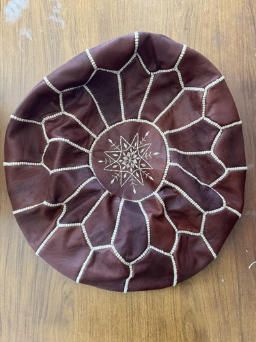 Copri pouf rotondo - , marrone