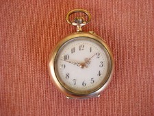 ANTICO OROLOGIO DA TASCA DONNA  IN ARGENTO 0.800 E ORO INIZI '900