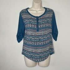 Top donna Bit & Bridle Henley