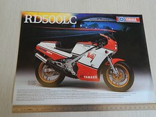 c44 DEPLIANT ORIGINALE YAMAHA RD 500 LC RD500 MONOPAGINA BROCHURE PROSPEKT