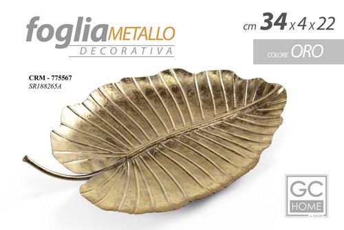 Foglia metallo decorativa - foglia,