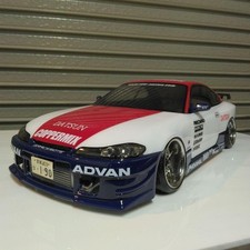 Carrozzeria Tamiya S-15 Silvia Nissan RC solo 1/10 tricolore verniciata perso...