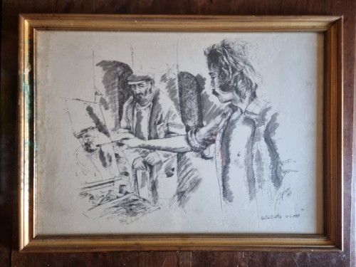 Quadro litografia autoritratto - quadro,