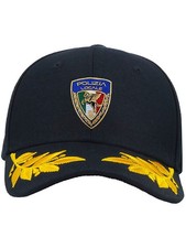 CAPPELLINO POLIZIA LOCALE RICAMATO COTONE PESANTE, TAGLIA UNICA