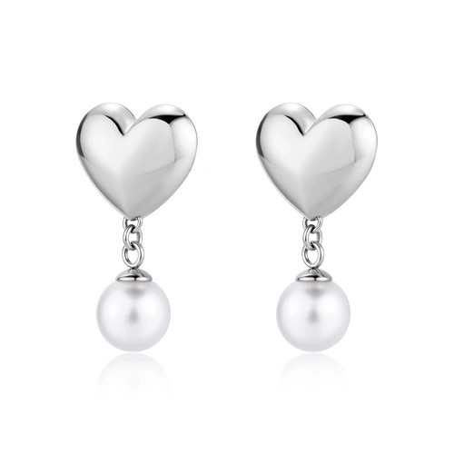 Agapo orecchini cuore perla - orecchini,