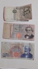 Lotto 3 Banconote Da 1000 Lire Verdi 1 e 2 Tipo + Marco Polo Circolate Vedi Foto