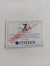 CITIZEN Seven quartz garanzia