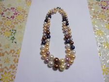  doppio   collier  con perle a scalare