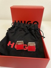 Gemelli Hugo Boss Originali con Astuccio Quadrato Rosso