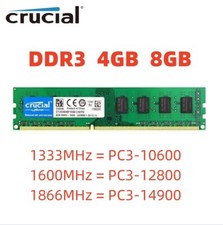 CRUCIAL DDR3 8 GB 16 GB 32 GB