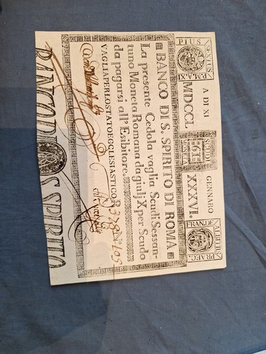 Cedola scudi 1786 - 1786, stato