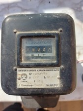 SCG  CONTATORE MONOFASE ORIGINALE RARO COMPLETO FUNZIONANTE VINTAGE SIGILLO