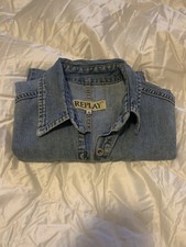 Replay Camicia di Jeans Donna effetto Used taglia XL/44