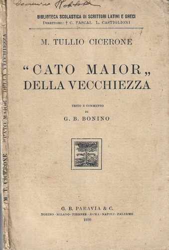 Cato maior della vecchiezza - maior, vecchiezza.