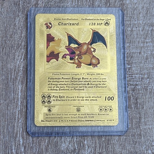 Carta pokemon charizard - charizard, gold
