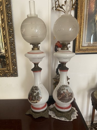 Coppia lumi antichi vetro - antichi, in