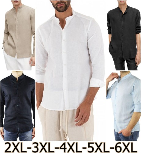 Camicia uomo lino collo - uomo,