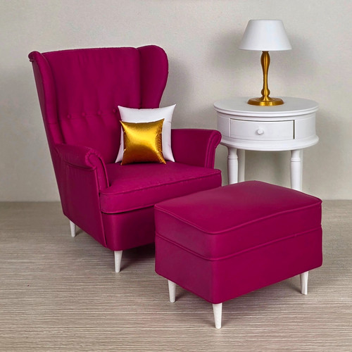 Sedia pouf con schienale - e,