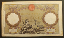 100 LIRE 23/10/1940 BB CAPRANESI AQUILA ROMANA FASCIO REGNO VITTORIO EMANUELE 3