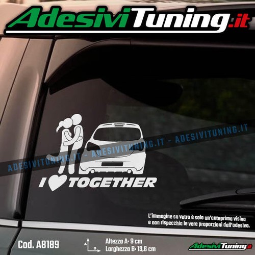 Adesivo love together opel - love,