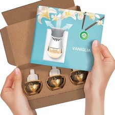 Airwick 4 Scatole da 3 Ricariche per Diffusore Elettrico Vaniglia e Thè bianco