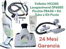 VORWERK FOLLETTO VK220S COMPLETO PULILAVA SP600S PICCHIO PB440 TUBO + KIT