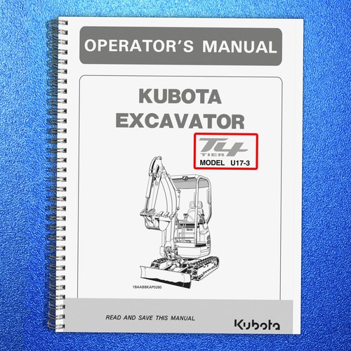 Kubota u17 excavator - u17-3,