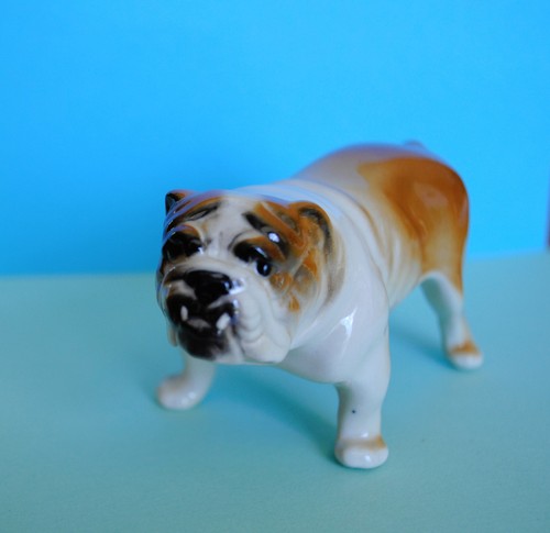 Porcelain figurine dog english - dog,