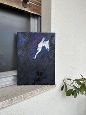 quadri astratti moderni dipinti mano olio su tela “il cavaliere”