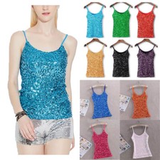 Canottiera donna glitter con