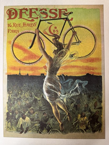 1973 deesse poster - deesse, bicicletta