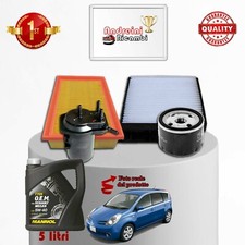 KIT TAGLIANDO FILTRI + OLIO PER NISSAN NOTE 1.5 dCi 63KW 86CV DAL 2009 ->