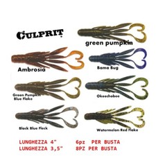 Culprit Incredi-Craw 3,5" e 4'' Creatura Black Bass TEXAS RIG MADE IN USA!!
