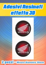 2 Adesivi HONDA Resinati effetto 3D - diametro 30mm