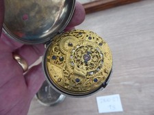 OROLOGIO DA TASCA LONDON MAKER E.NORTON FUSEE VERGE COPPIA CASSA