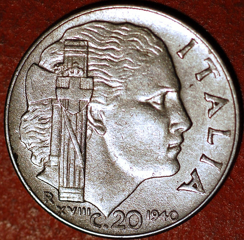 1940 italy centesimi 75 - 1940, km#