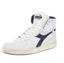Diadora Heritage Mi Basket Used - Sneakers Alte In Pelle Bianco - Taglia 46 [11.