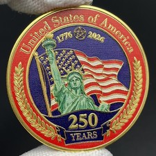 Moneta sfida 250 anni stati - sfida,